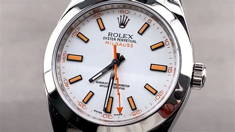 rolex 116400 milgauss white|rolex milgauss dark knight price.